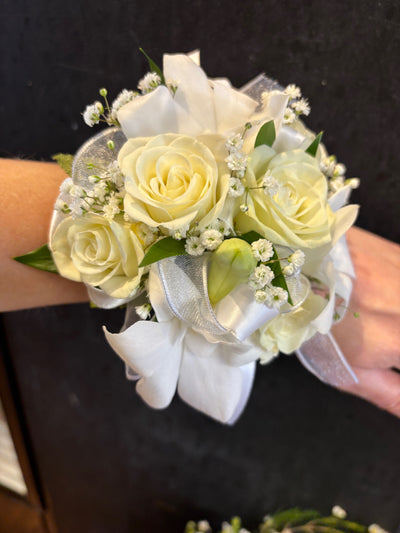 Wrist Corsage w/ Light Pink Sheer Ribbon