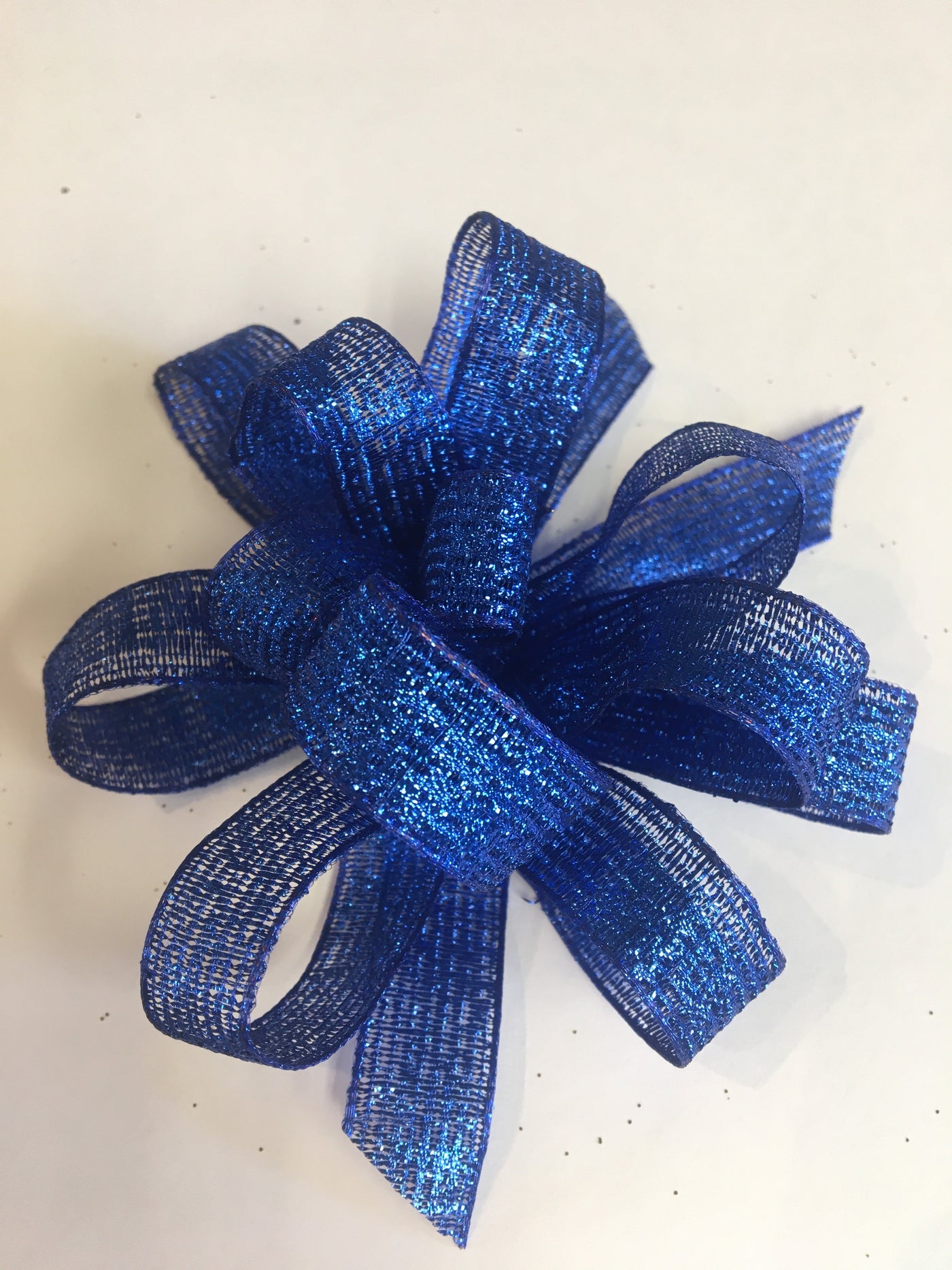 Wrist Corsage w/ Sparkling Royal Blue Ribbon